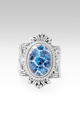 Walk In Wisdom Ring II™ in Navy Blue Indonesian Coral - Statement - only found at SARDA™