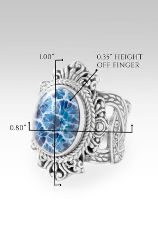 Walk In Wisdom Ring II™ in Navy Blue Indonesian Coral - Statement - only found at SARDA™