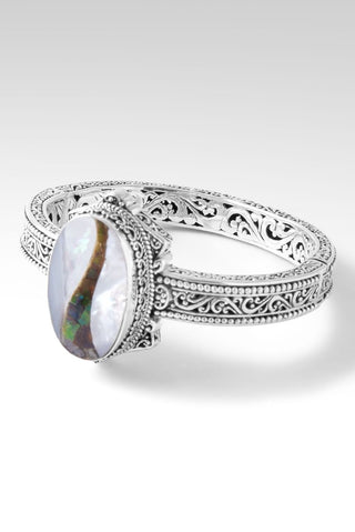 With a Purpose Bangle™ in White Mother of Pearl with Ammolite Inlay - Bangle - only found at SARDA™