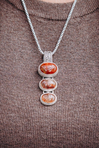 Wonder Working God Pendant™ in Fire Quartz - Multi Stone - only found at SARDA™