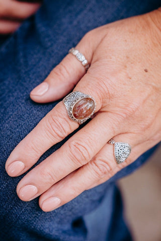 Wonder Working God Ring™ in Fire Quartz - Statement - only found at SARDA™