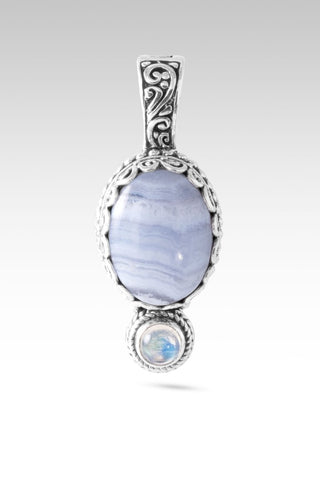 Wonderful Counselor Pendant™ in Blue Lace Agate & Rainbow Moonstone - Multi Stone - only found at SARDA™