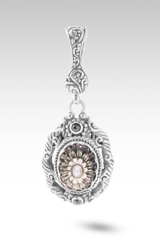 Wonderful Works Pendant™ in Black Mother Of Pearl Dahlia & Black Spinel - Multi Stone - only found at SARDA™