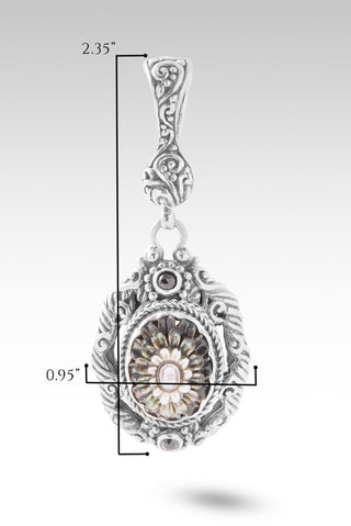 Wonderful Works Pendant™ in Black Mother Of Pearl Dahlia & Black Spinel - Multi Stone - only found at SARDA™
