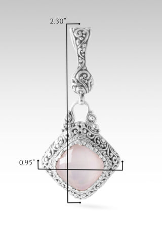 Workin' 4 UR Good Always Pendant™ in Rose Quartz Pink Mother of Pearl - Single Stone - only found at SARDA™