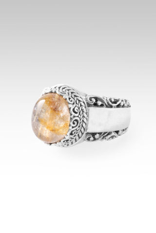 Worlds in His Hands Ring™ in Copper & Gold Rutilated Quartz - Dinner - only found at SARDA™