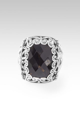 Worshipping In & Thru It Ring™ in Smoky Quartz - Dinner - only found at SARDA™
