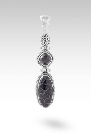 Your Mess, Is His Healing Pendant™ in Black Indonesian Coral & Black Spinel - Multi Stone - only found at SARDA™