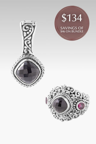 Your Mess, Is His Healing Ring™ & Pendant in Black Spinel Bundle - Bundle - only found at SARDA™